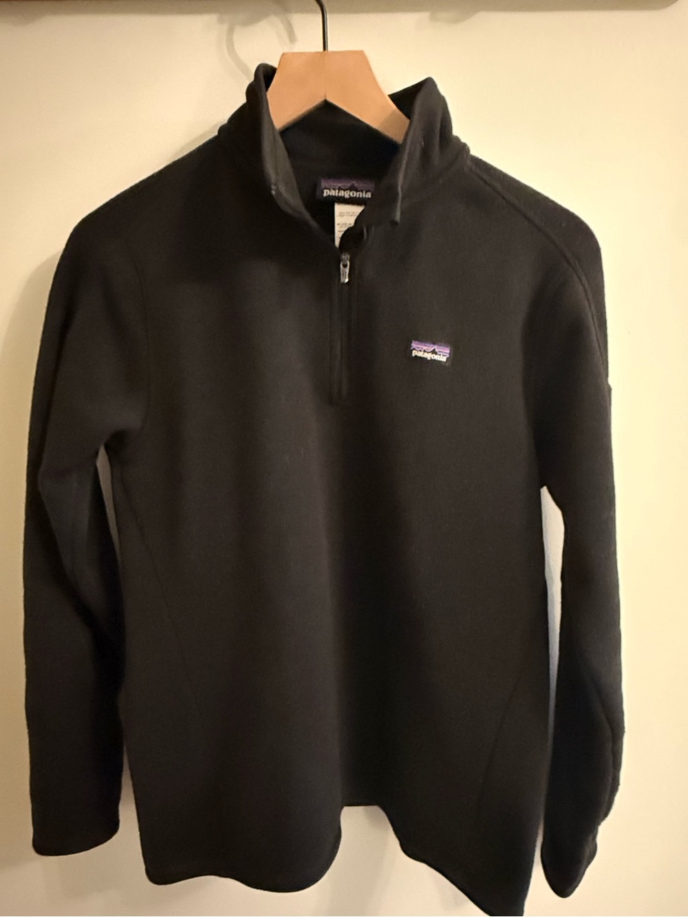 Patagonia Better Sweater 1/4 Zip Women’s L Black Fleece Pullover 25616